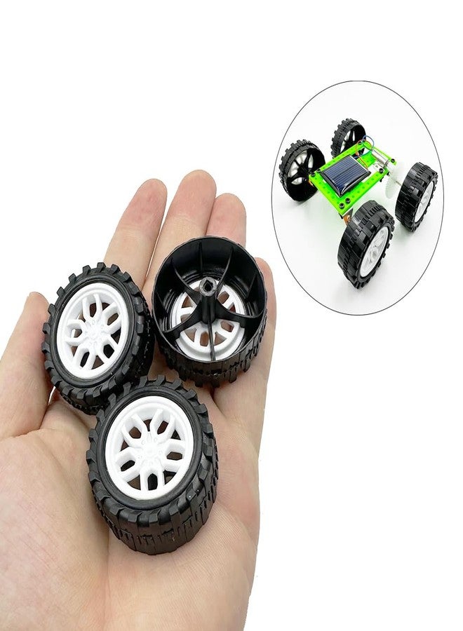 URIMPAVIDO 10PCS 38mm Toy Car Wheels 2mm Dia Shaft Plastic Car Wheels with 5PCS Shaft Round Rod Axles for RC Car Truck Robot DIY Model Toy Building Accessories (2x18x38mm) - Image 4